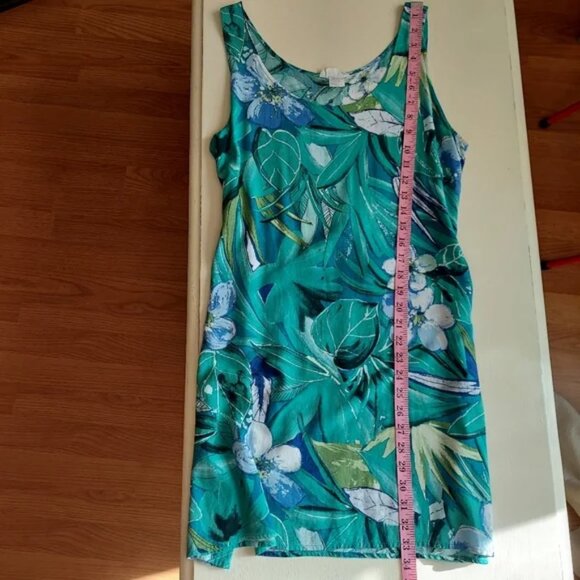 Vintage Leaf Floral Tie Back Tank Dress - Picture 8 of 9